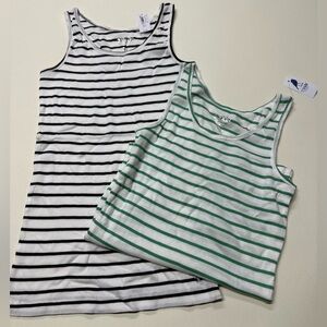 NWT lot 2 77kids by American Eagle tank top striped size XL 14 100% cotton